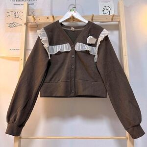 Stylish Cardigan with Contrast Trim